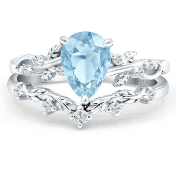 Two Piece Pear Ring